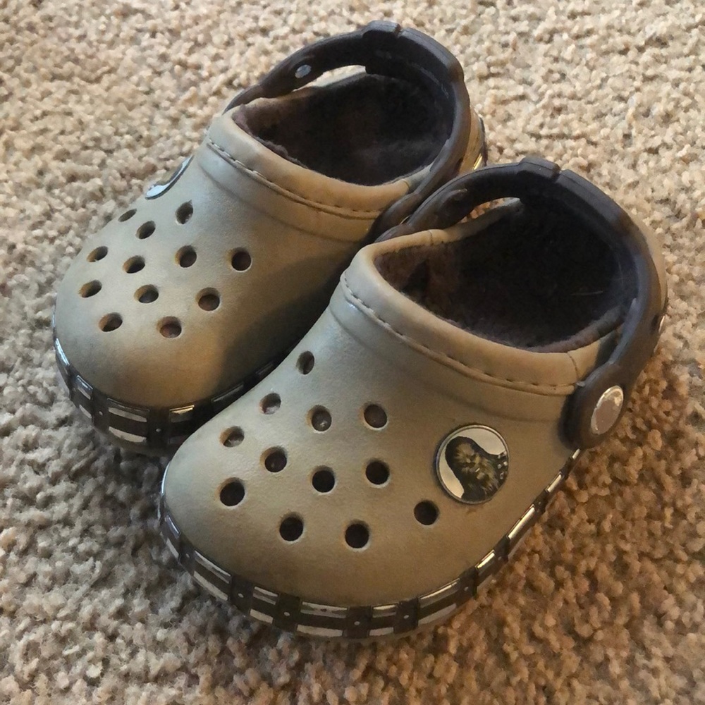 Star Wars fuzzy crocs